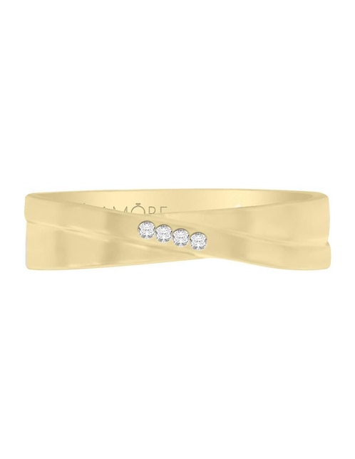 Argolla "de" oro 14 k klamore bernie diamante