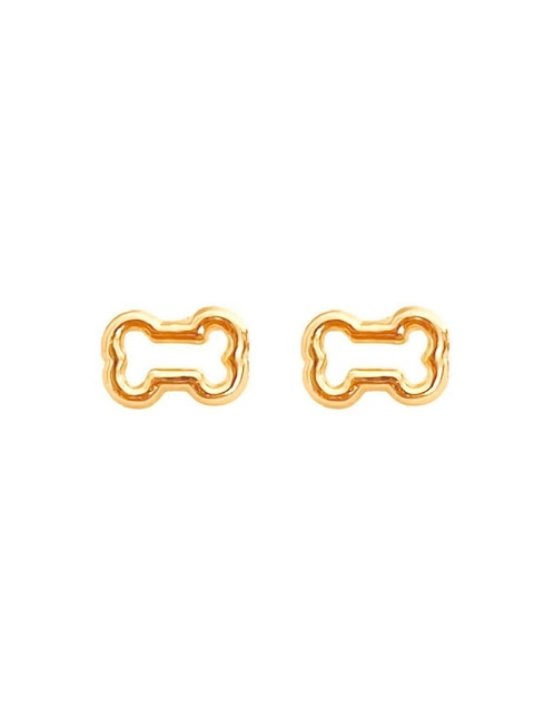 Broqueles de hueso Mancini de oro con acabado brillante