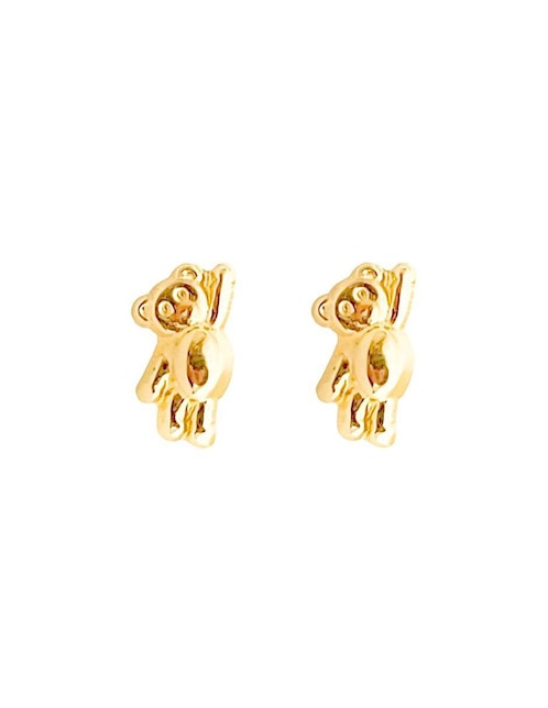 Broqueles de oso Mancini de oro con acabado brillante
