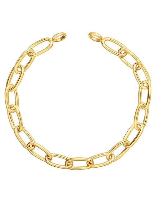 Pulsera Tous de plata P 925 Hold Oval con acabado baño de oro