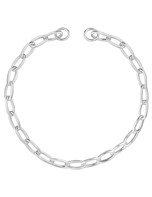 Pulsera Tous de plata P 925 Hold Oval con acabado liso