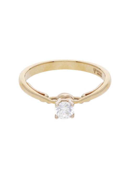 Anillo "de (si aplica)" redondo fonelli sin familia sin temática 10 k "de" oro amarillo zirconia