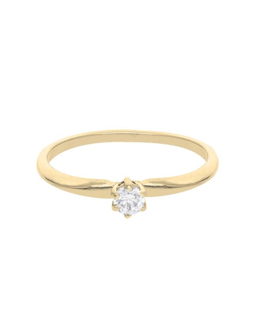 Anillo "de (si aplica)" redondo fonelli sin familia sin temática 10 k "de" oro rosa zirconia