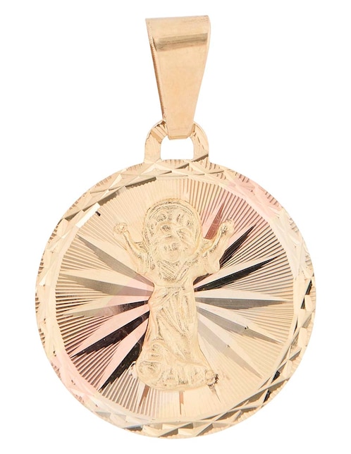 Medalla de niño jesús Fonelli de oro florentino 14 K