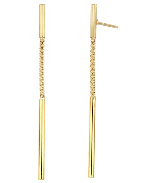 Aretes largos Bony Levy Popcorn de oro 14 k con acabado pulido