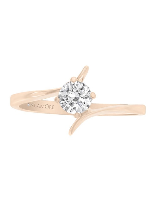 Solitario de oro 14 k Akia diamante 1