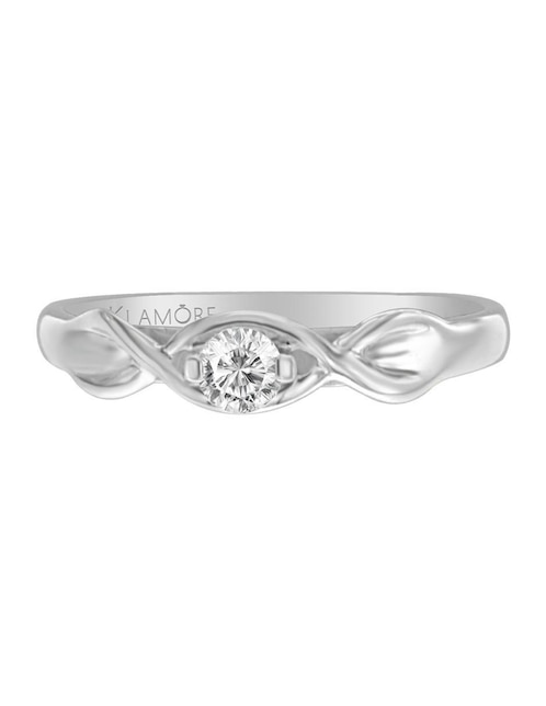 Solitario de oro 14 k Amaia diamante 1
