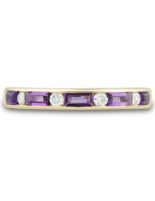 Anillo Richline Group 14 k de oro amatista y diamante