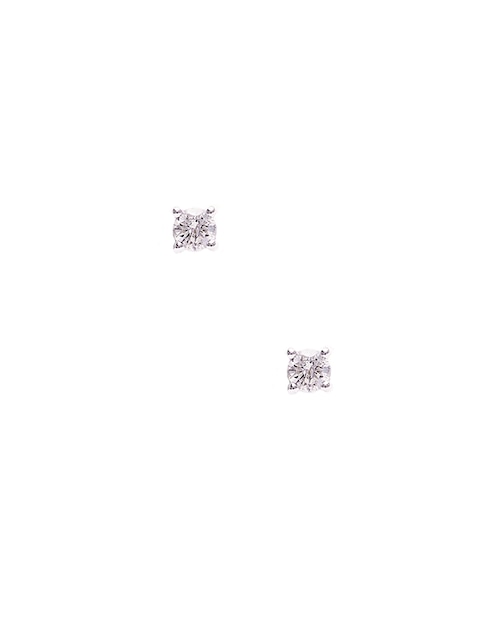 Broqueles Ingrata Fortuna Lak Diamond de oro blanco 14 k con acabado pulido diamante