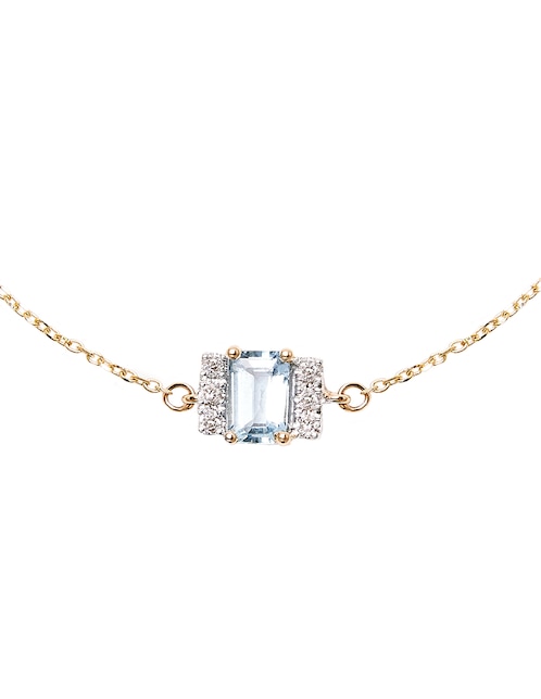 Pulsera de oro 14 k Oriana con acabado pavé 1