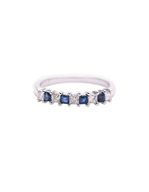 Churumbela Ingrata Fortuna Kendra Diamond Sapphire 14 k de oro blanco diamante