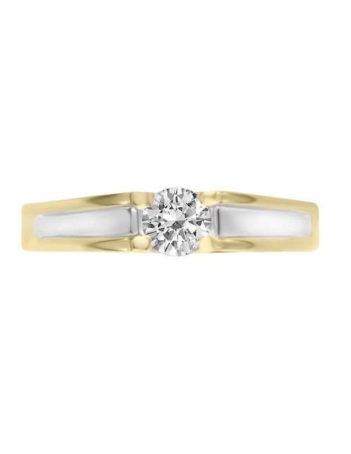 Solitario "de" oro 14 k klamore novell diamante