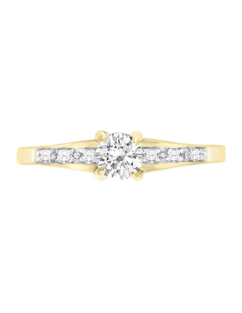 Solitario "de" oro 14 k klamore neus diamante