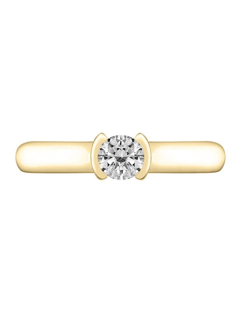 Solitario "de" oro 14 k klamore visión diamante