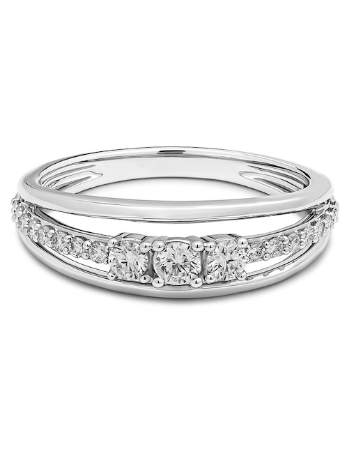 Anillo Jayda 14 k de oro diamante pavé