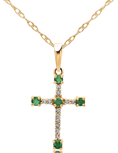 Collar de cruz de oro 14 K 1