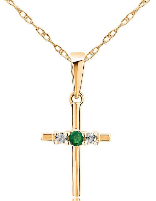 Collar de cruz de oro 14 K 1