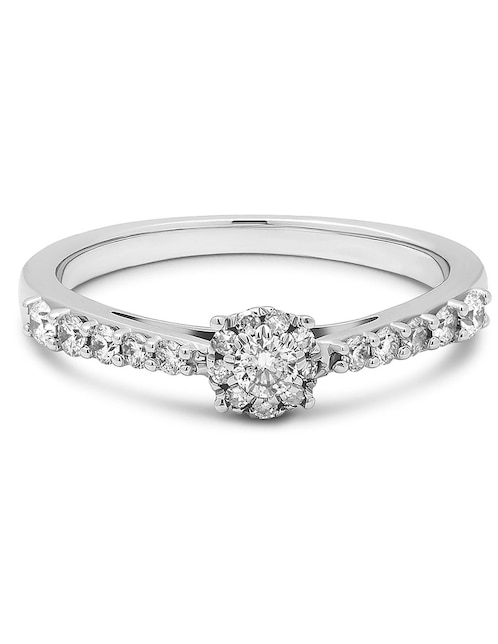 Anillo Jayda 14 k de oro diamante pavé