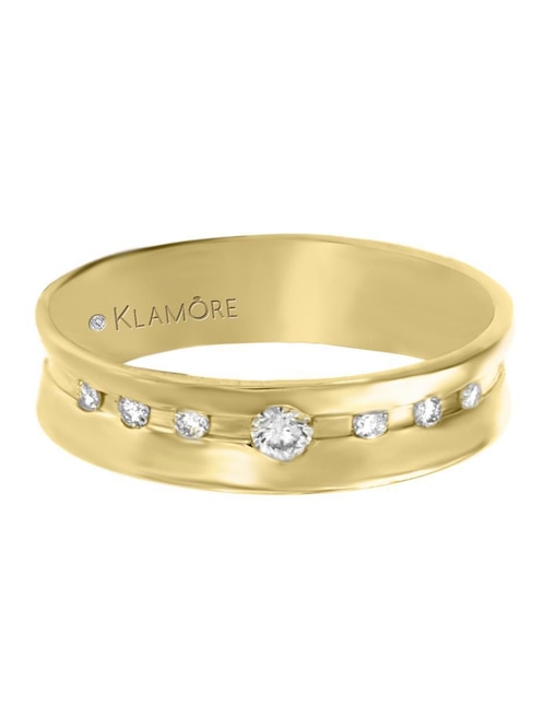 Argolla "de" oro 14 k klamore nuri diamante
