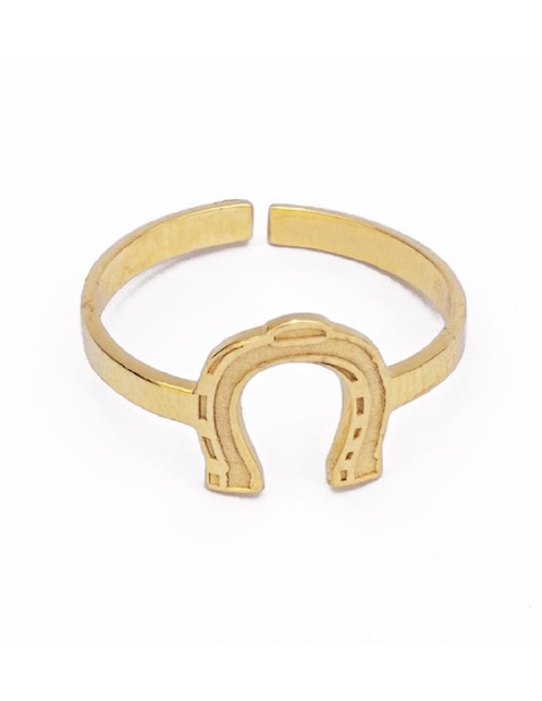 Anillo Elegancia Equina de plata P 925 con acabado baño de oro 1