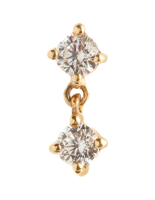 Piercing redondo  Ero Jewelry de oro 14 K con acabado pavé 1
