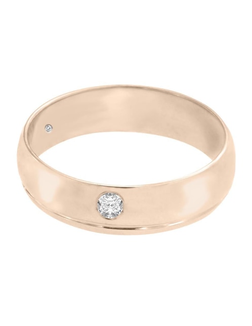 Argolla de oro 14 k Lepus diamante 1