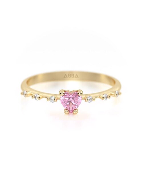 Anillo "de (si aplica)" corazón abba joyas sin familia sin temática 10 k "de" oro zirconia