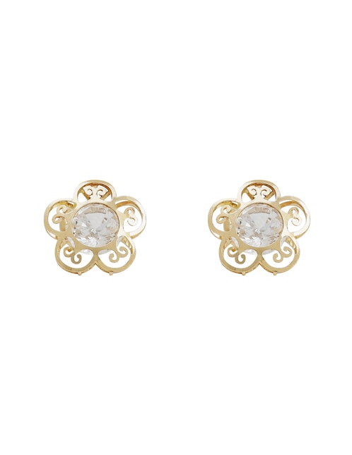 Broqueles de flor Ttvarios de oro zirconia