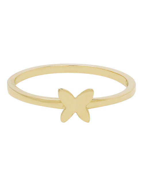 Anillo de mariposa D Cadena 14 k de oro pulido