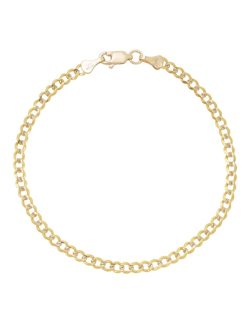 Pulsera de oro 14 K con acabado pavé 1