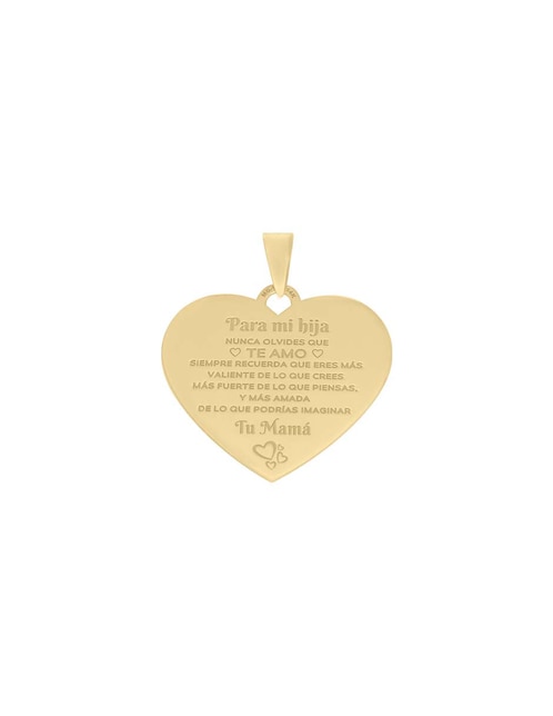Dije de corazón de oro amarillo 14 K 1