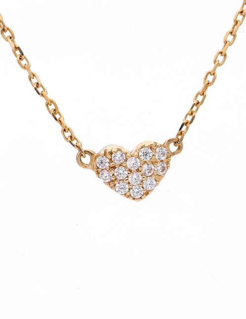 Collar de corazón de oro amarillo 14 K 1