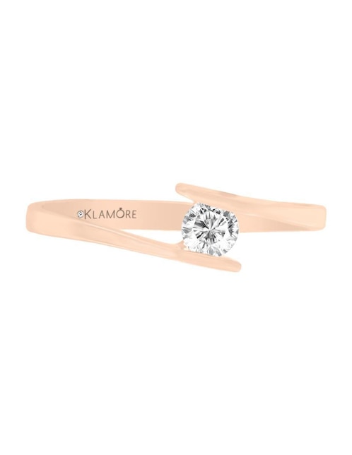 Solitario de oro 14 k Arlene diamante 1