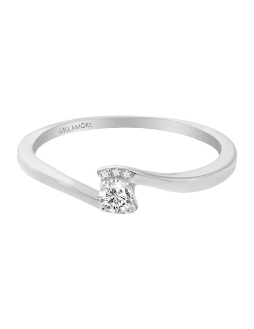Solitario de oro 14 k Adora diamante 1