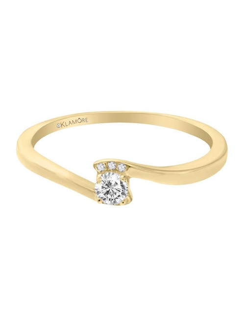 Solitario "de" oro 14 k klamore adora diamante