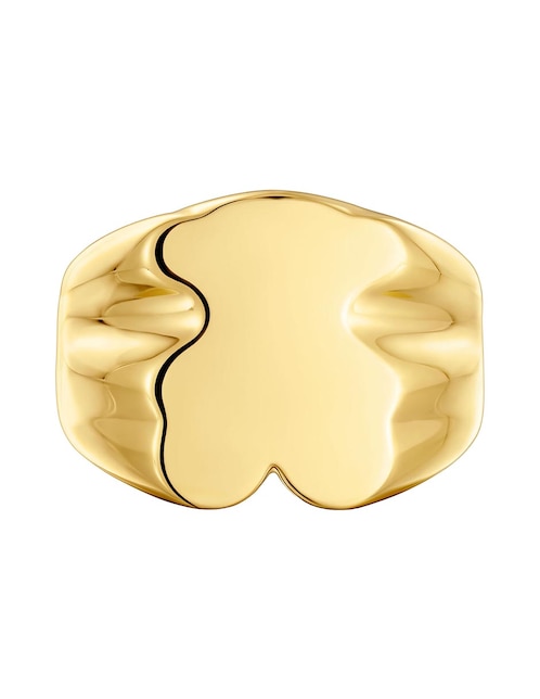 Anillo de oso Tous Sweet Dolls de plata P 925 con acabado baño de oro