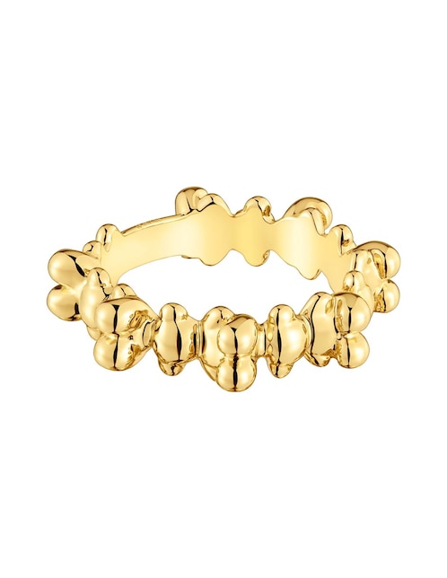 Anillo de oso Tous Bold Bear de plata P 925 con acabado baño de oro