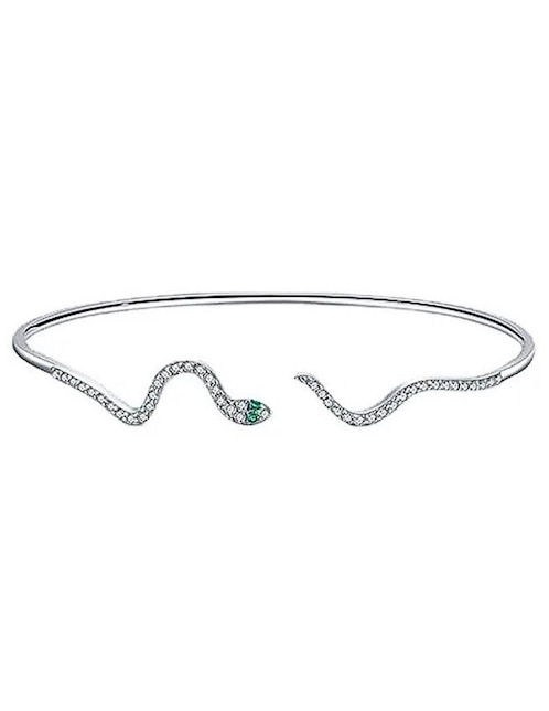 Brazalete de plata P 925 Brillo con acabado pavé Brazalete de plata P 925 Brillo con acabado pavé