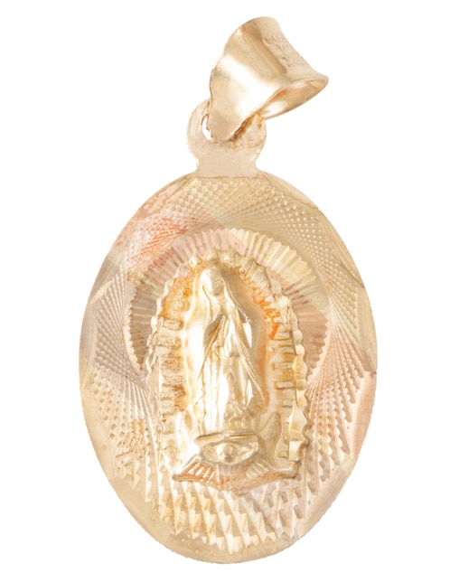 Medalla ovalada virgen de guadalupe de oro 14 K 1