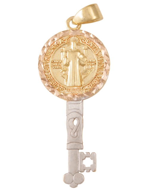 Dije de llave san benito de oro 14 K 1