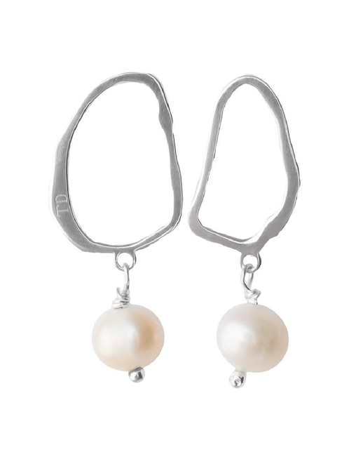 Broqueles "de (si aplica)" redonda sin temática teresa díaz joyería mexicana flowing with nature "de" plata p 925 "con acabado" baño oro perla