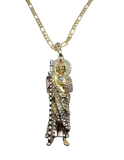 Collar con dije Limerence by Claudia Herrera San Judas de oro laminado 14 k