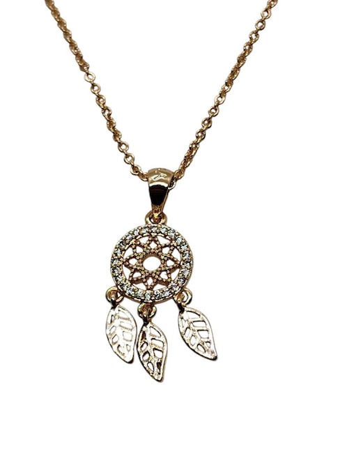 Collar con dije de atrapasueños Limerence By Claudia Herrera Sueños Protegidos de oro laminado 14 K