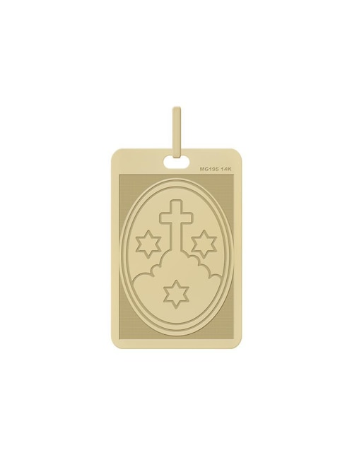 Dije de virgen Fianelli de oro amarillo 14 K