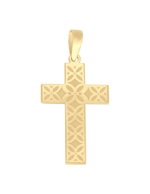 Dije de cruz Fianelli de oro amarillo 14 K