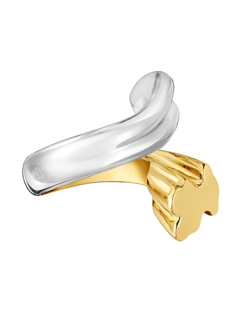 Anillo de oso Tous de plata P 925 con acabado baño de oro