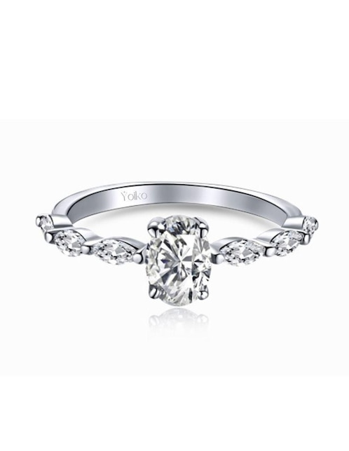 Anillo de compromiso de plata P 925 zirconia 1