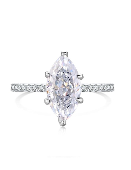 Anillo de compromiso de plata P 925 Yoiko zirconia
