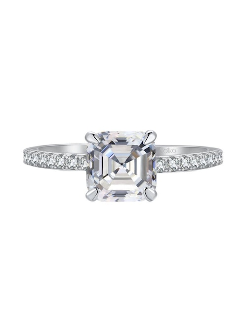 Anillo de compromiso de plata P.925 Yoiko zirconia