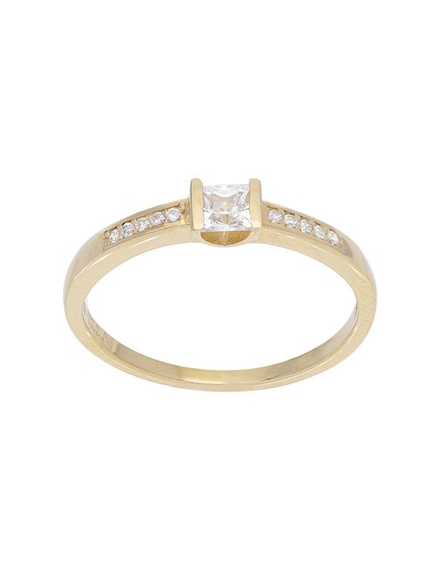 Anillo "de (si aplica)" redondo fonelli sin familia sin temática 10 k "de" oro rosa zirconia